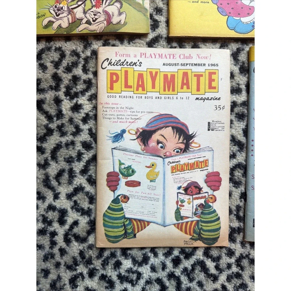 VTG Lot of 8 Children's Playmate Magazines 1965 (no Nov,Dec) Puzzles Great Pics